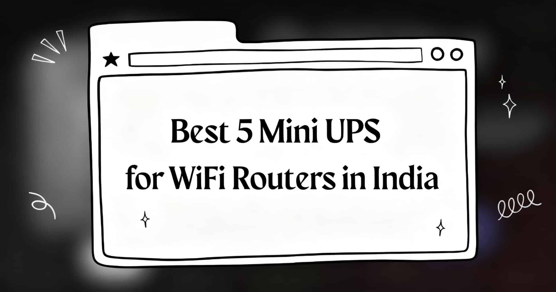 ups for wifi router