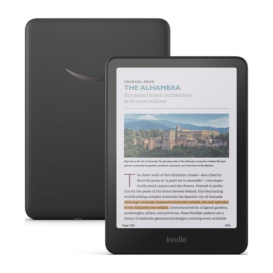 Kindle Colorsoft in India: the 7-inch colour e-reader showing a book cover with highlights