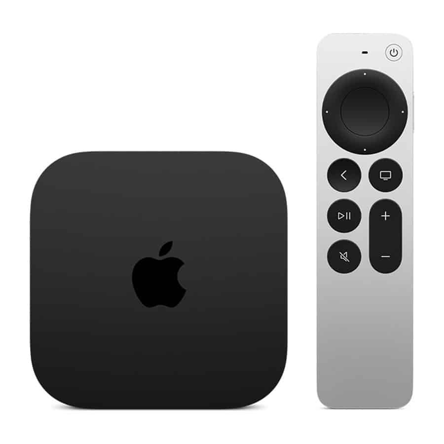 Apple TV 4K streaming box with the Siri Remote