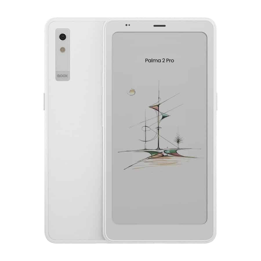 White Boox Palma 2 Pro pocket e-ink tablet showing a sketch