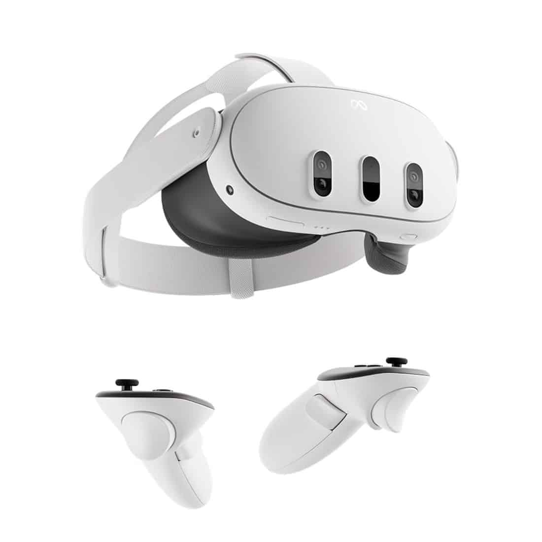 Meta Quest 3 headset with controllers